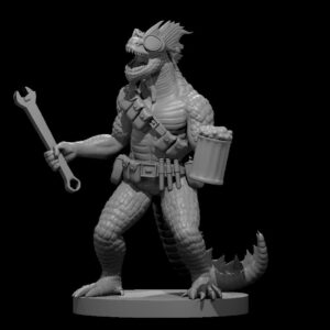 Lizardfolk Artificer with goggles
