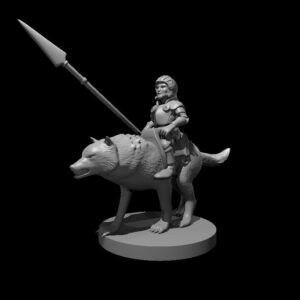 Halfling Cavalier with Wolf
